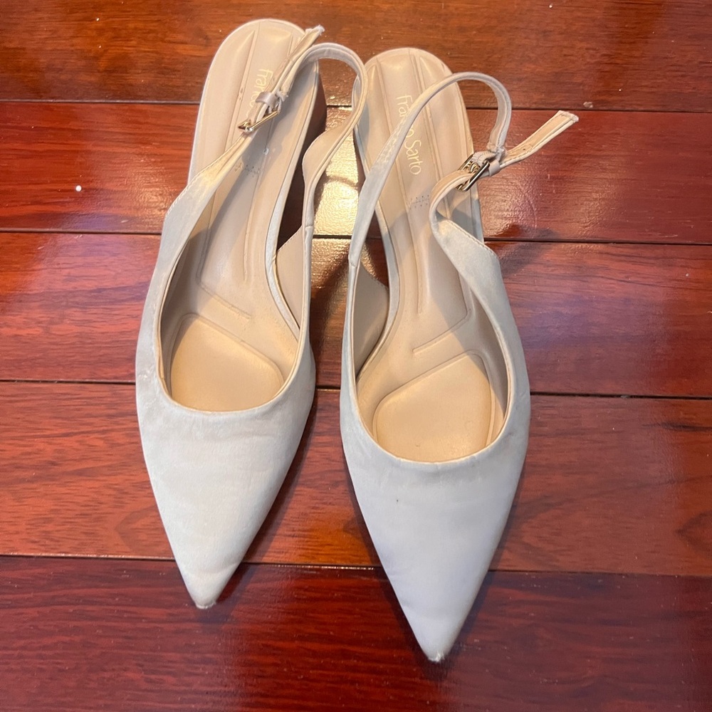 Franco Sarto Champagne Fabric Franco Racer Slingback